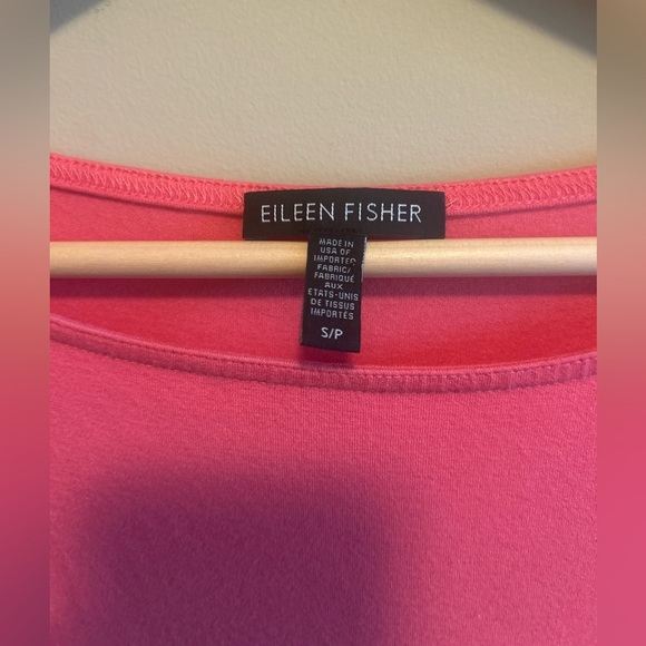 Eileen Fisher Short Sleeve Tunic Top, Coral, Women’s Size SP - Picture 2 of 5